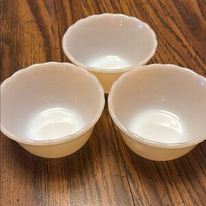 Fire-King 6oz Custard Bowls Set of Three